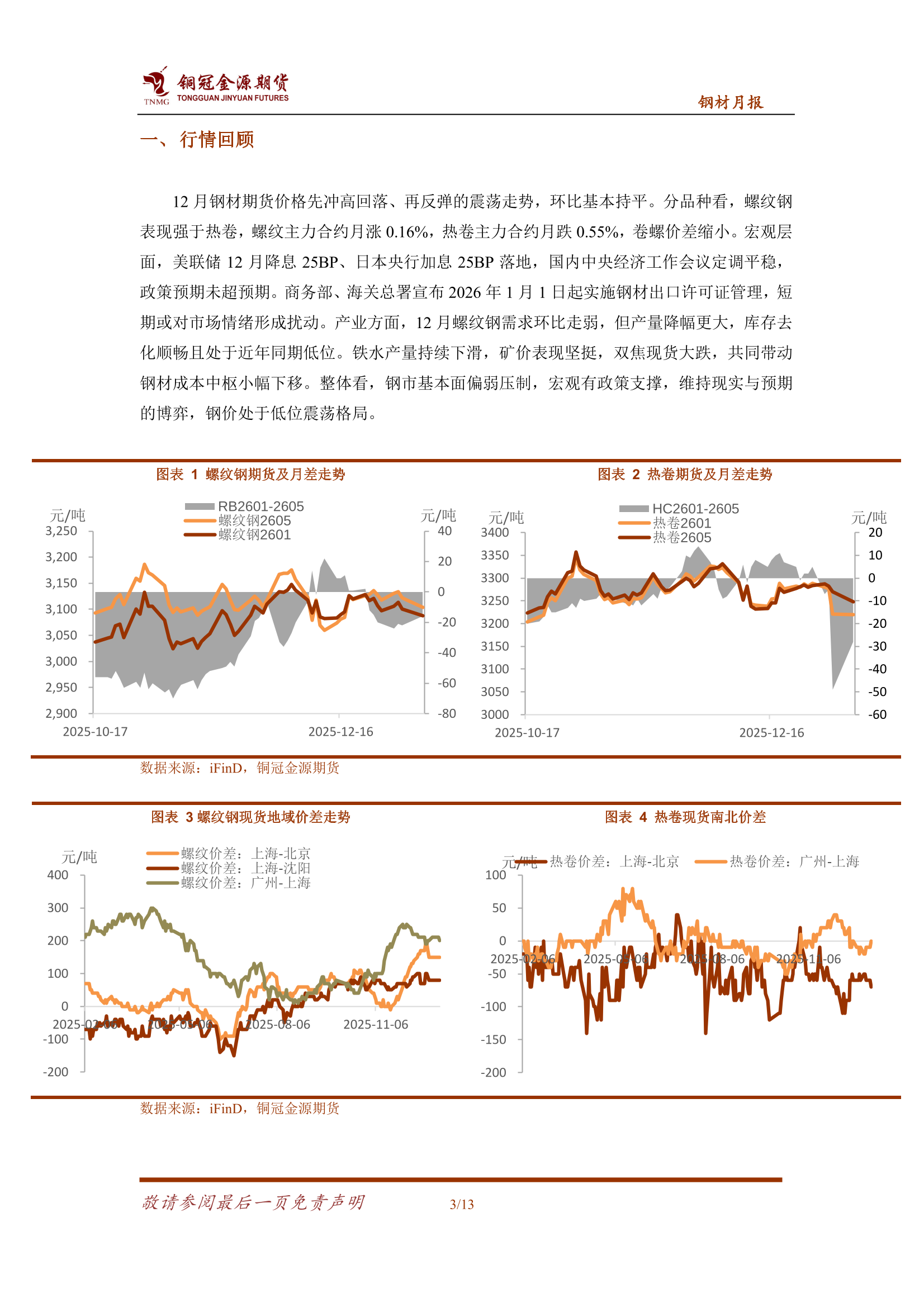 铜冠金源钢材2026年1月报-关注累库拐点，钢价震荡走势-上海金属网-专业金属资讯